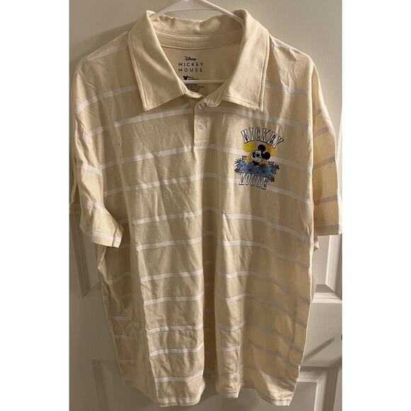 2-Disney Mickey and Friends Shirts Tennis Club Polo Summer Mens XL Striped NWT - Picture 6 of 10